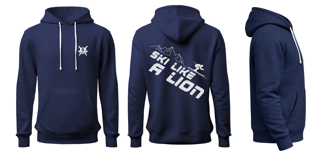 Skilöwen Hoodie "Ski like a lion"