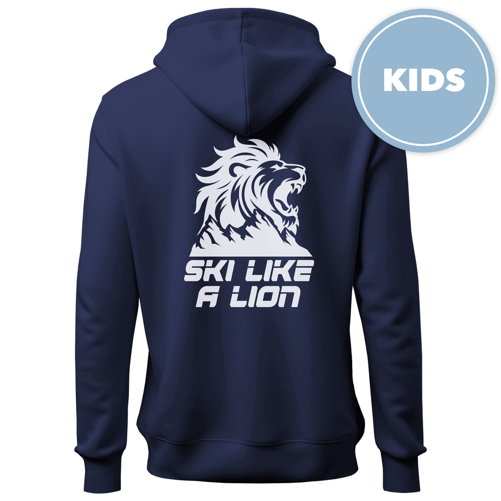 Skilöwen Hoodie " Dunkelblau Löwe" Kinder