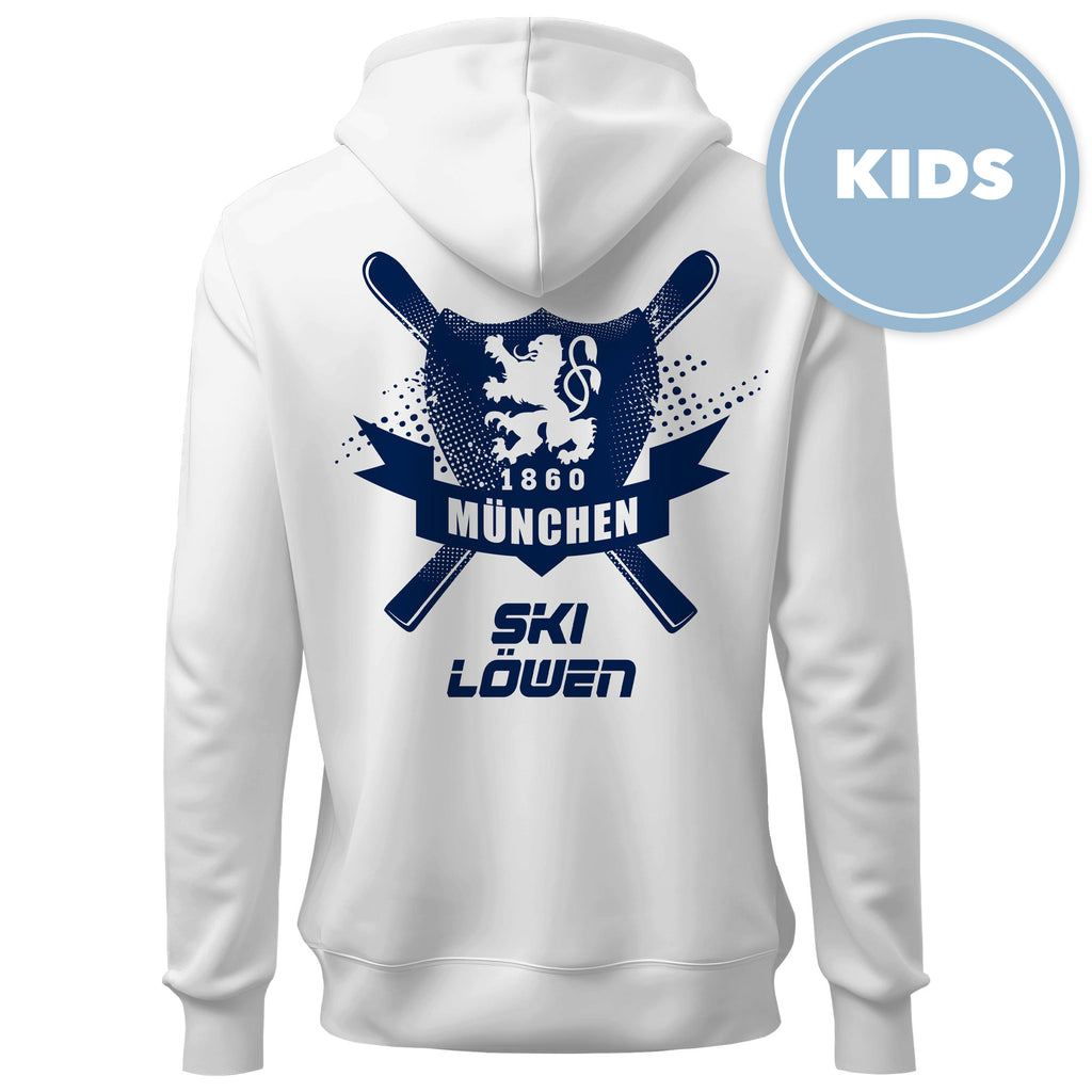 Skilöwen Hoodie "Weiß Ski Löwen" Kinder