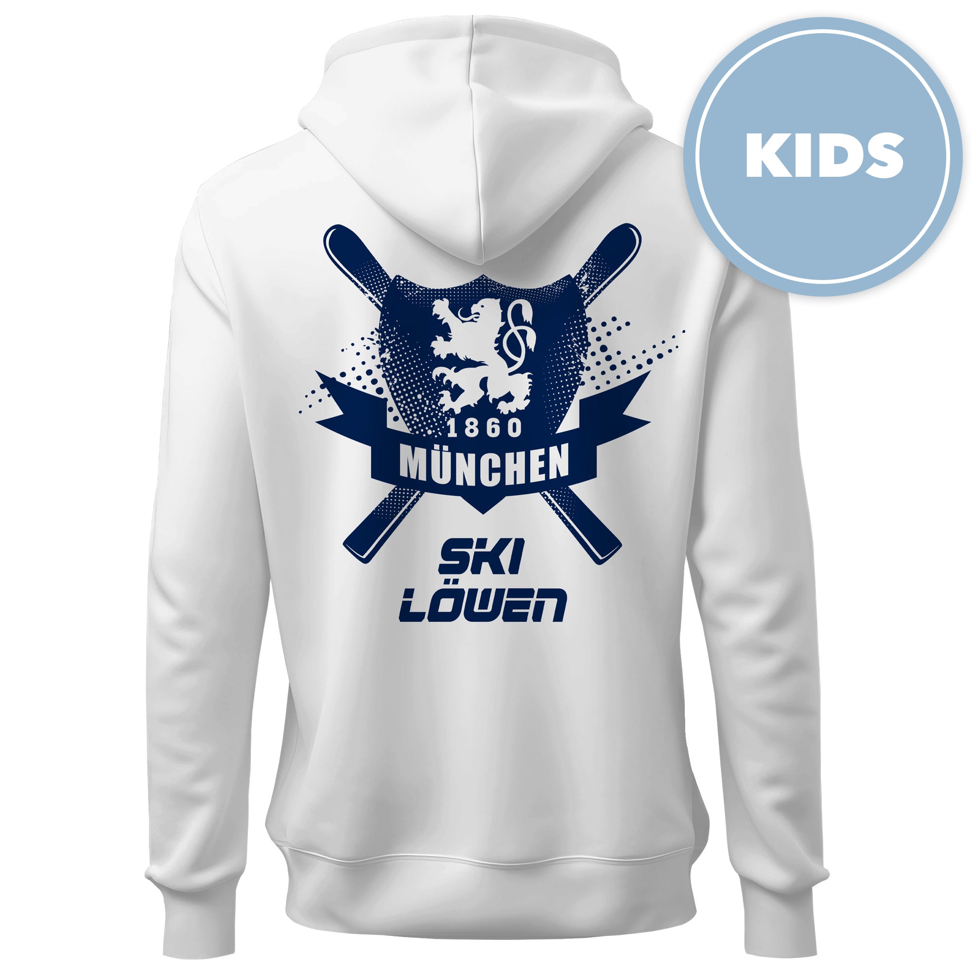 Skilöwen Hoodie "Weiß Ski Löwen" Kinder